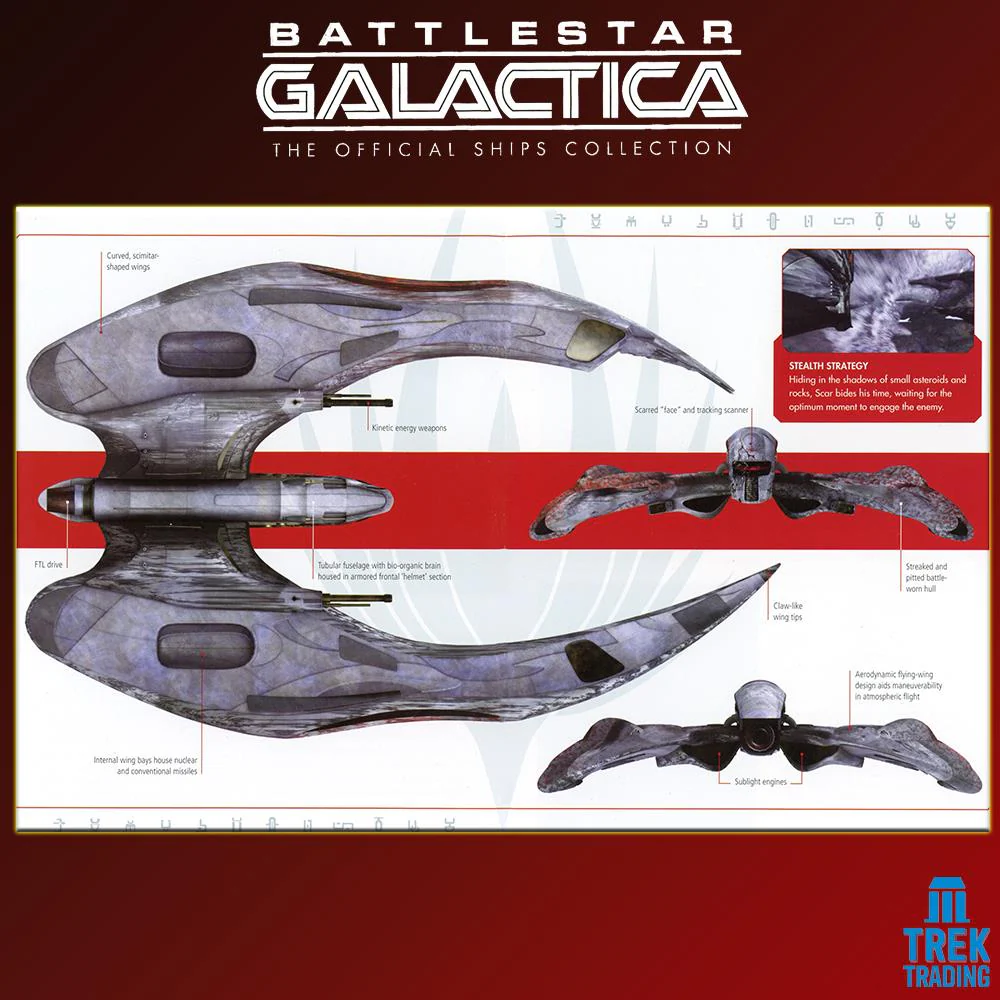 Battlestar Galactica Official Ships Collection - 27cm Scar Raider Issue 16 with Magazine - Image 7