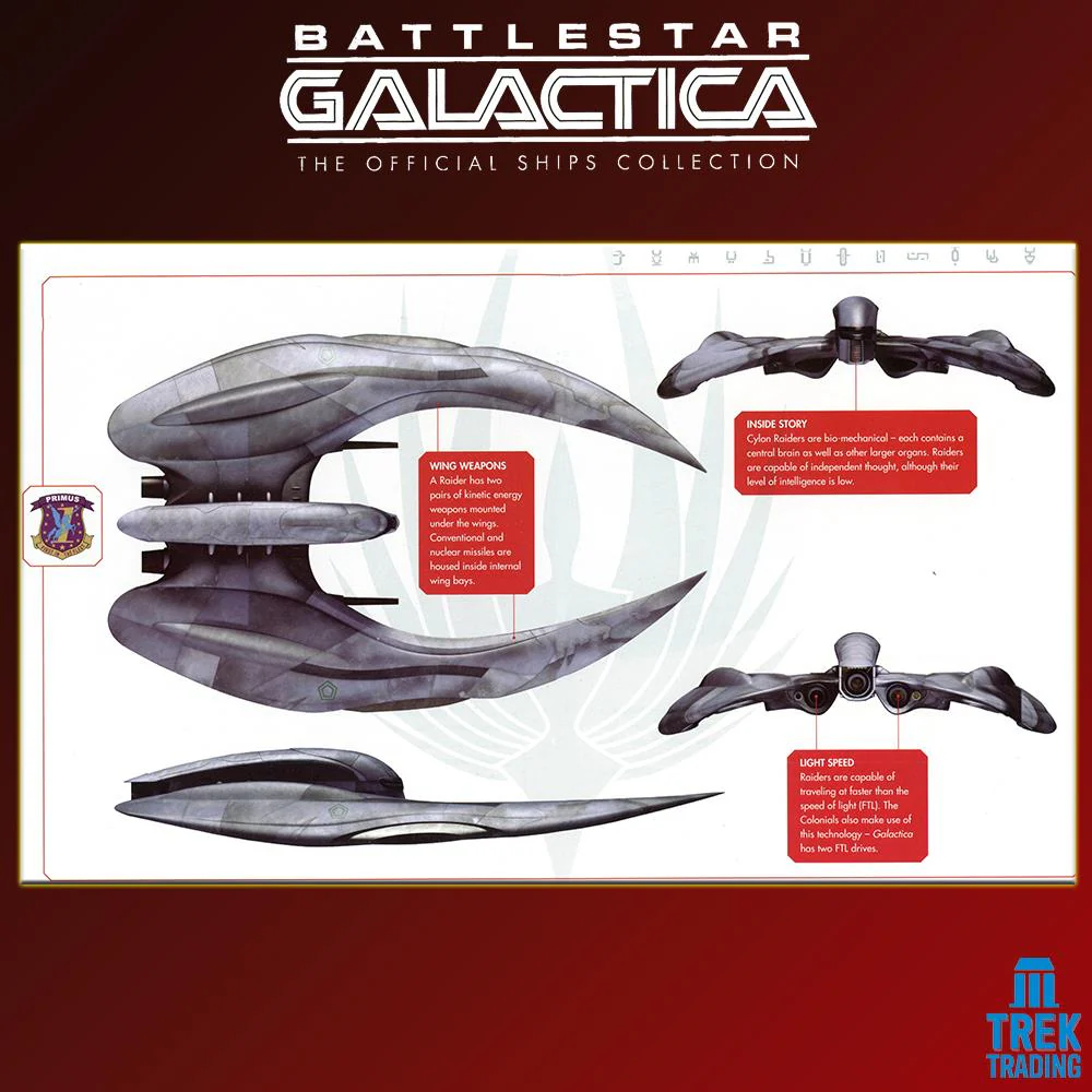 Battlestar Galactica Official Ships Collection - 27cm Modern Cylon Raider Issue 2 with Magazine - Image 7