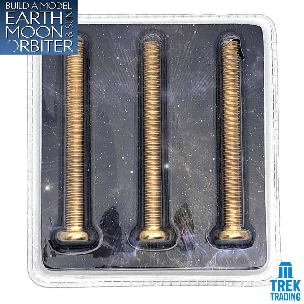 Build A Model Earth, Moon and Sun Orbiter Tellurion Parts - Set 96 - 76mm Bolts - Image 2