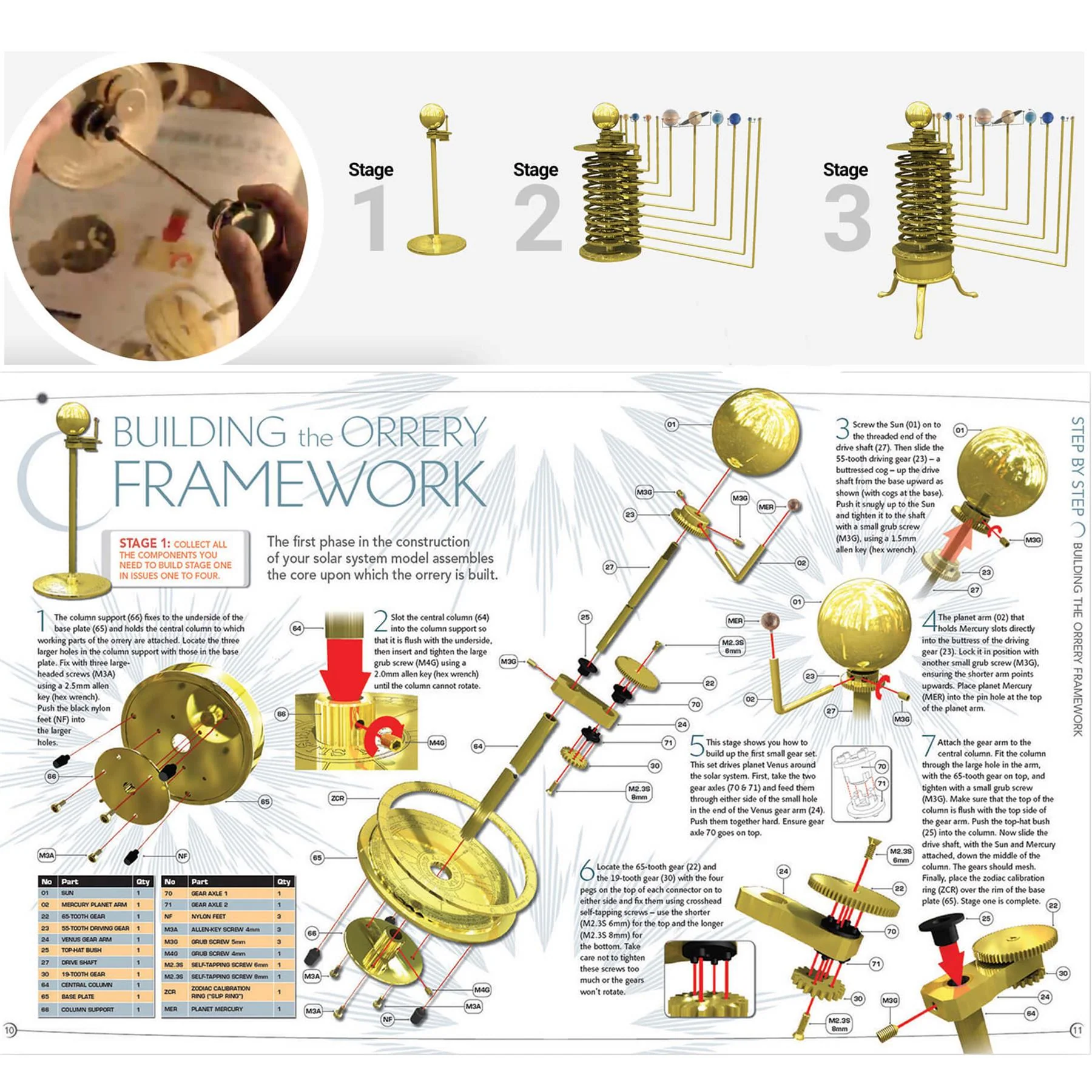 Build a Precision Mechanical Solar System Orrery - New & Complete Kit - Image 4