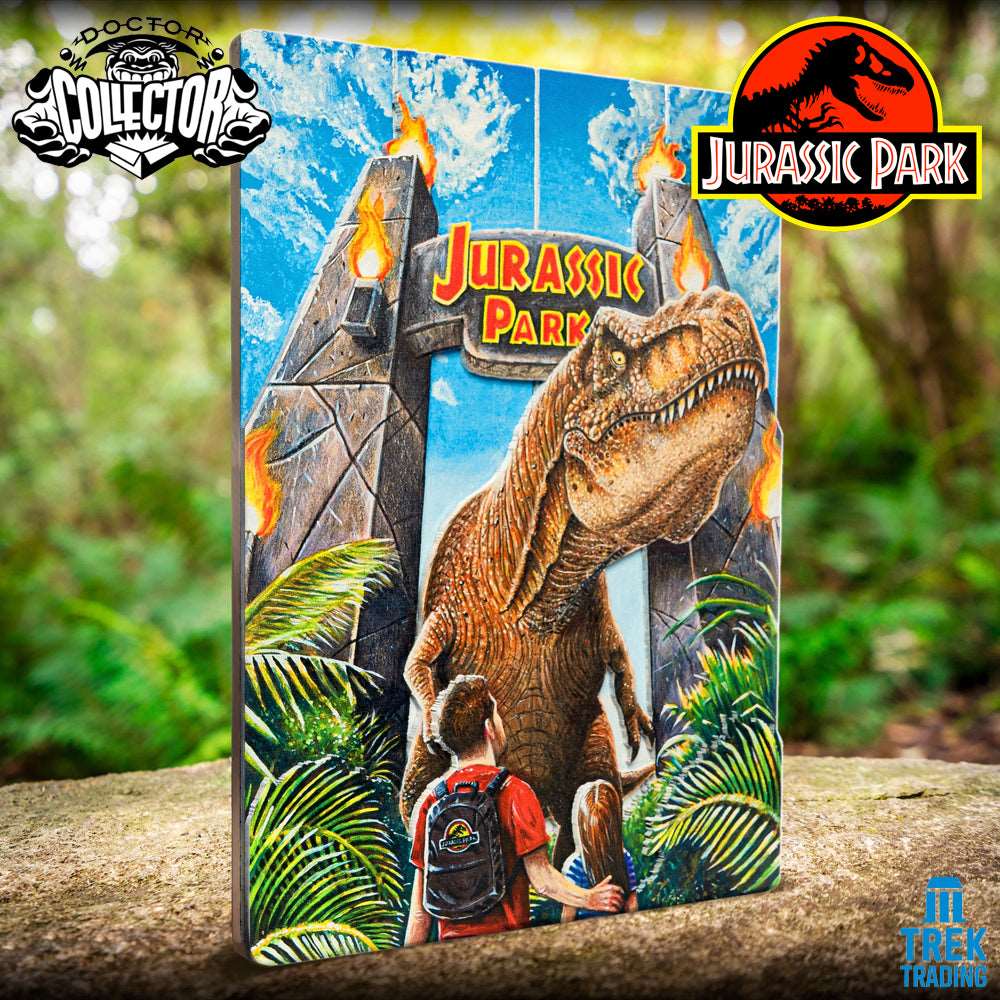 Jurassic Park Rex Attack - 30cm x 40cm Woodart 3D - Image 4