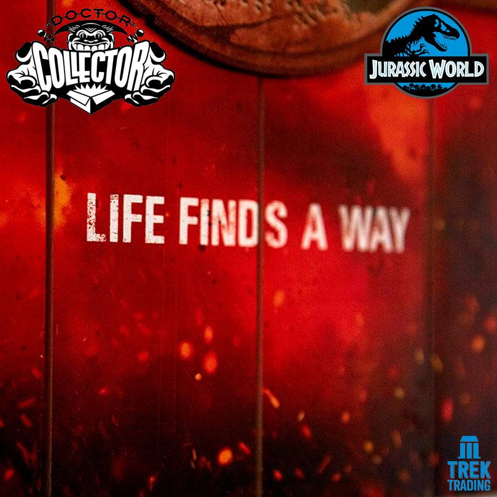 Jurassic World Life Finds A Way Logo - 30cm x 40cm Woodart 3D - Image 3