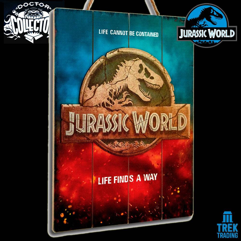Jurassic World Life Finds A Way Logo - 30cm x 40cm Woodart 3D - Image 4