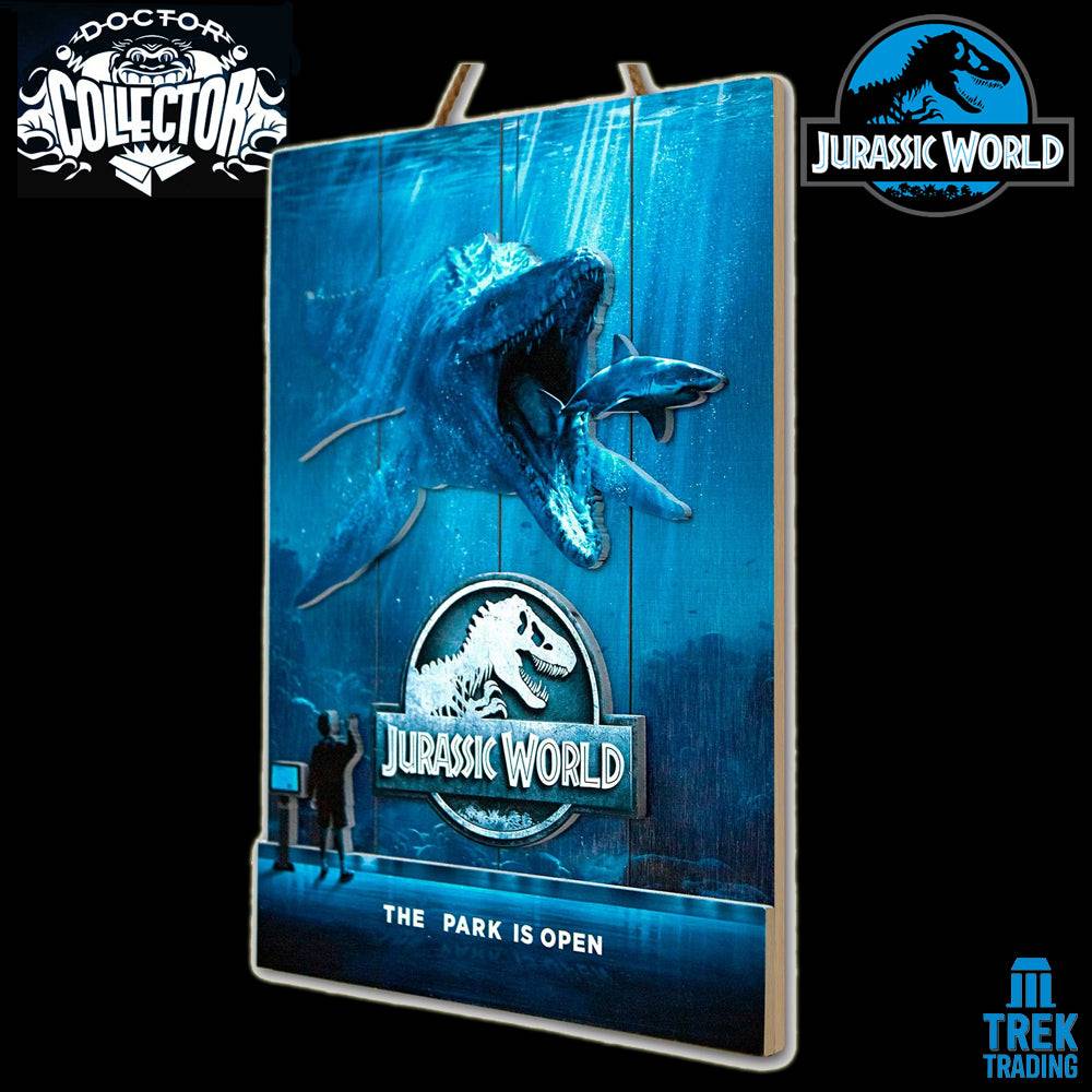Jurassic World Mossa The Park is Open - 30cm x 40cm Woodart 3D - Image 4