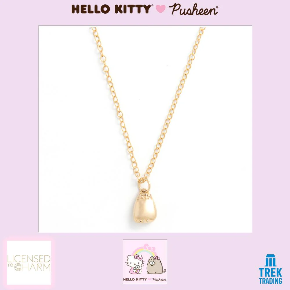 Hello Kitty & Pusheen - 18ct Gold Vermeil Pusheen as Hello Kitty Necklace - Image 3