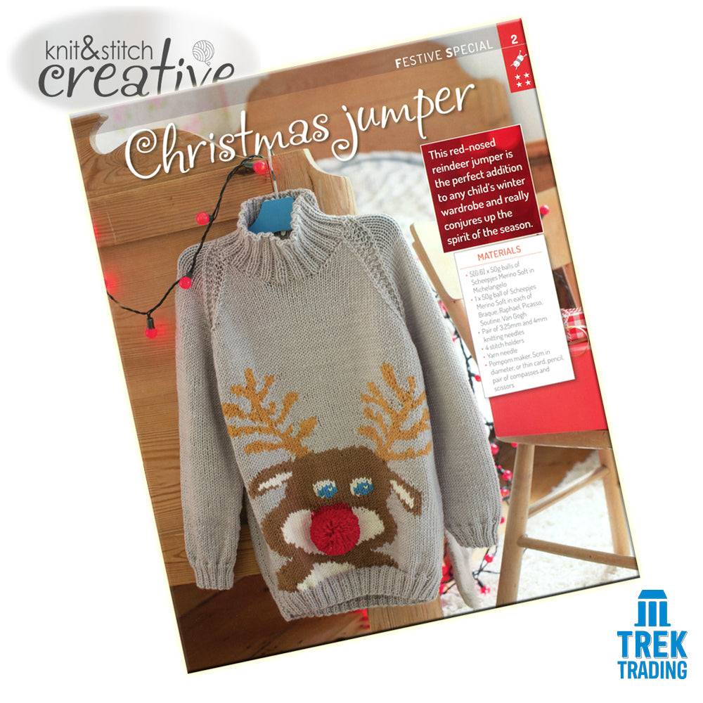 Knit & Stitch Creative - SP006 Festive Special Snowflake-Patterned Christmas Stocking - Image 4