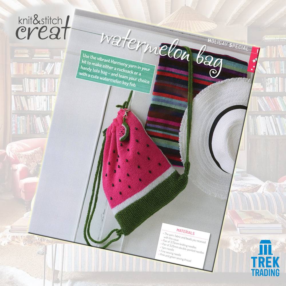 Knit & Stitch Creative - SP009 Holiday Special Watermelon Rucksack or Tote Bag - Image 3