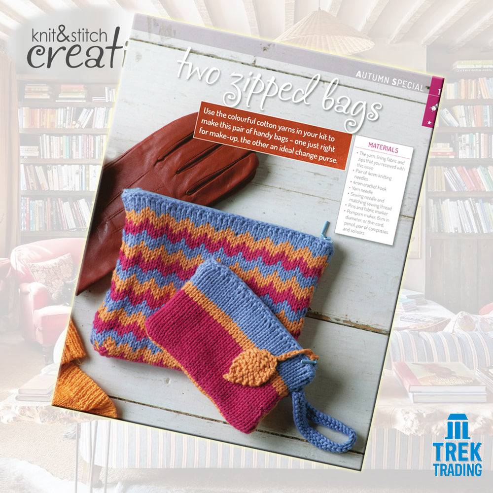Knit & Stitch Creative - SP010 Autumn Special Two Zipped Bags - Image 3