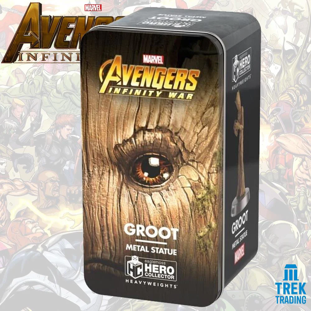 Marvel Avengers Endgame Heavyweights Collection - 12cm Groot Metal Statue - Image 3