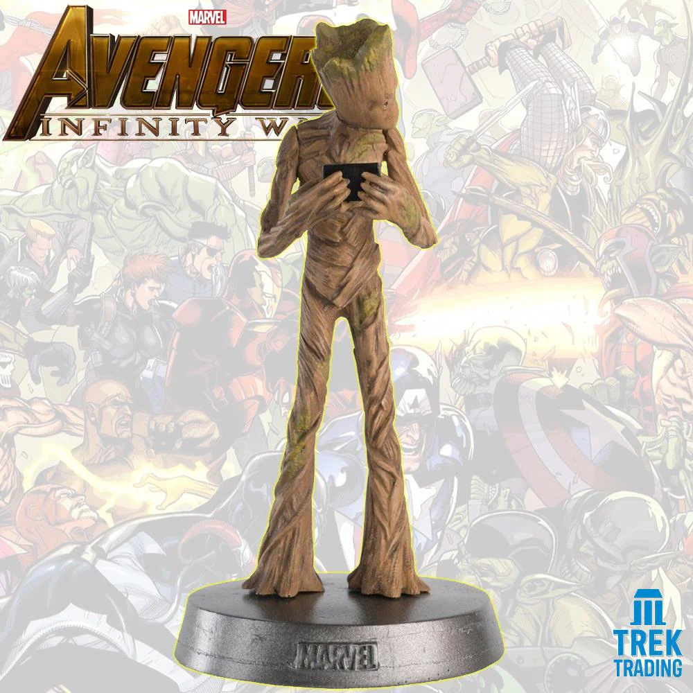 Marvel Avengers Endgame Heavyweights Collection - 12cm Groot Metal Statue - Image 4