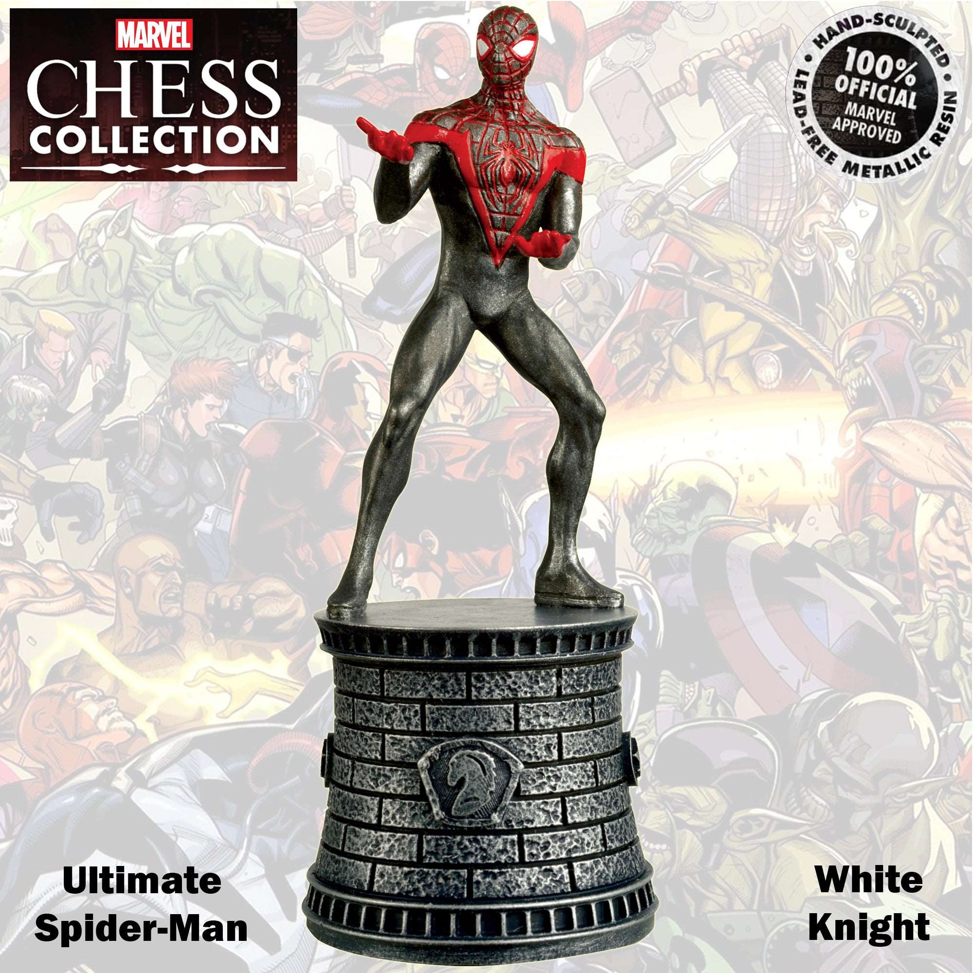 Marvel Chess Collection 11cm Ultimate Spider-Man White Knight 65 - Image 2