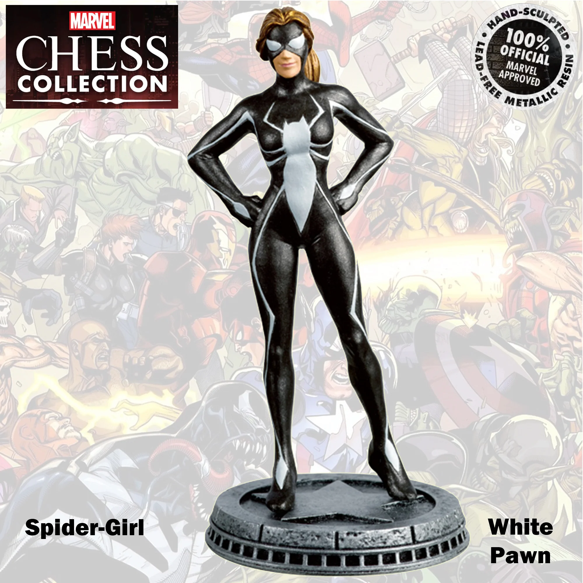Marvel Chess Collection 9cm Spider-Girl White Pawn 85 - Image 2