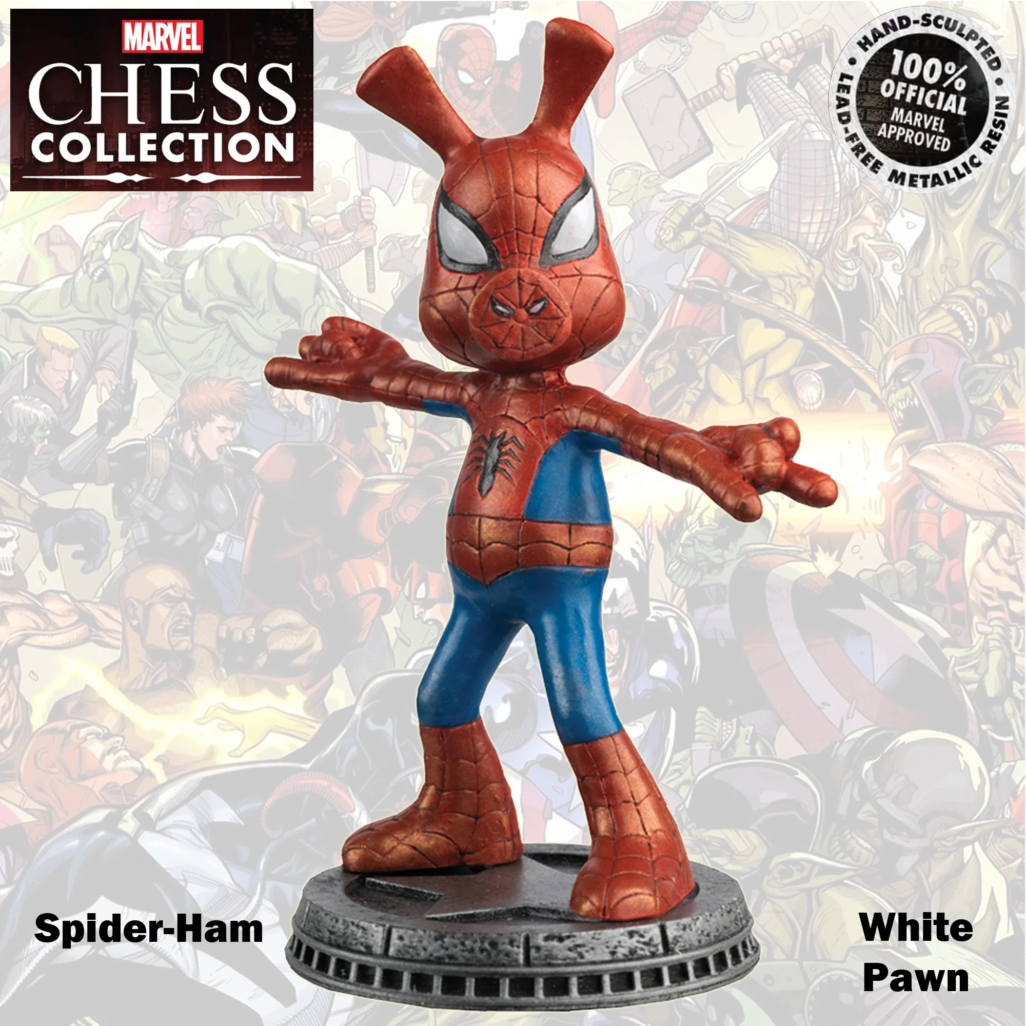 Marvel Chess Collection 9cm Spider-Ham White Pawn 89 - Image 2