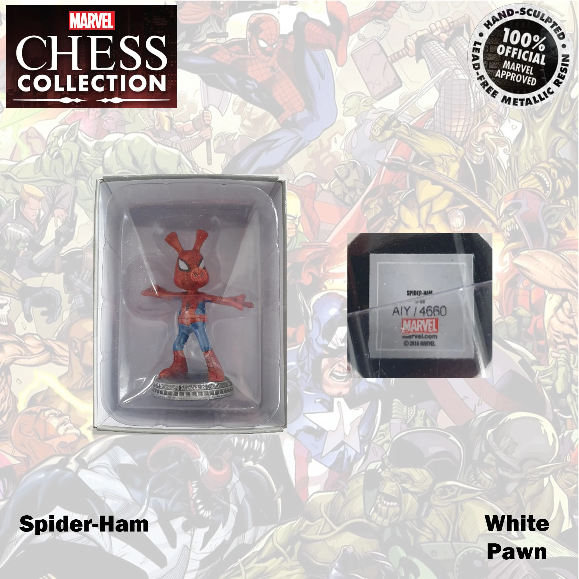 Marvel Chess Collection 9cm Spider-Ham White Pawn 89 - Image 3