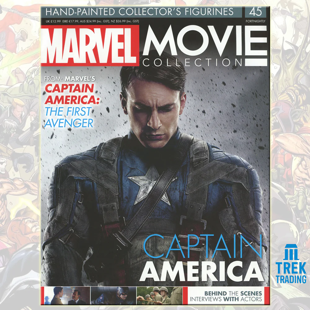 Marvel Movie Collection Figurines - 14cm Captain America: The First Avenger 45 with Magazine - Image 3