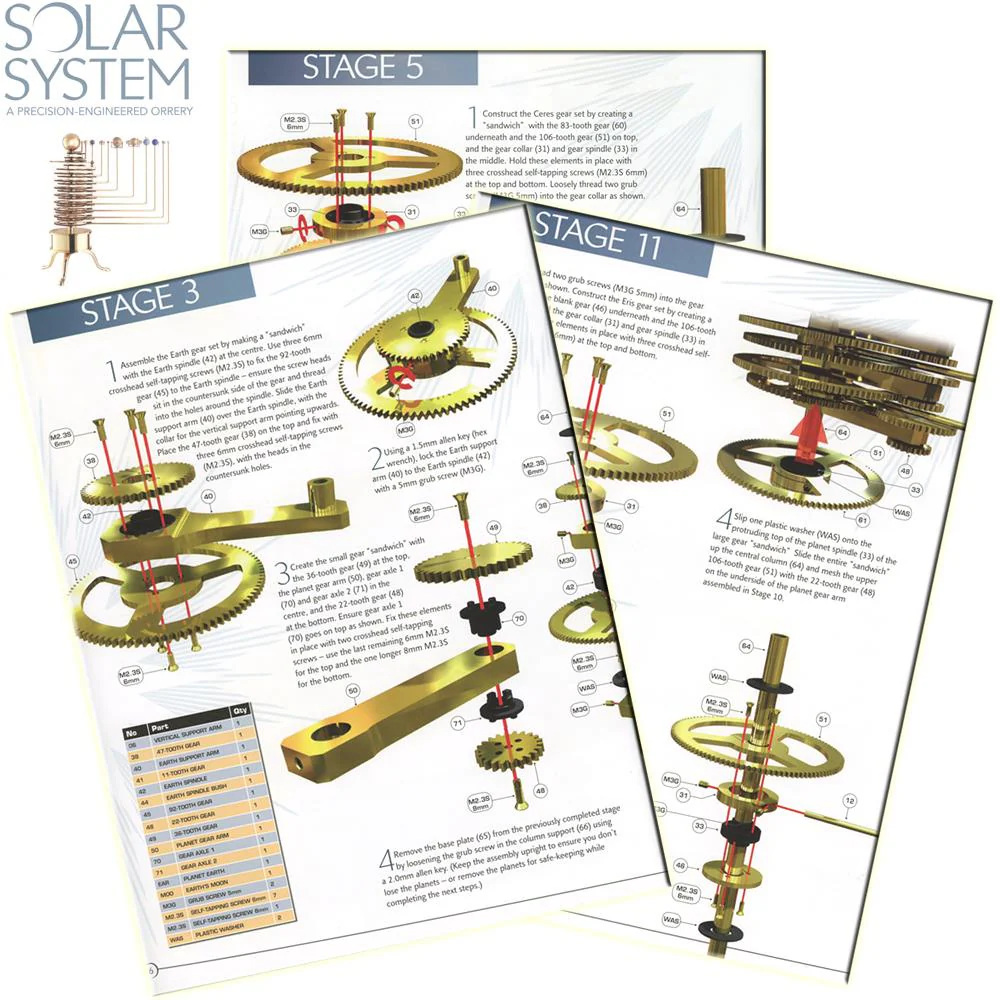 Solar System Orrery Spare Parts - Constructor's Manual - Image 4