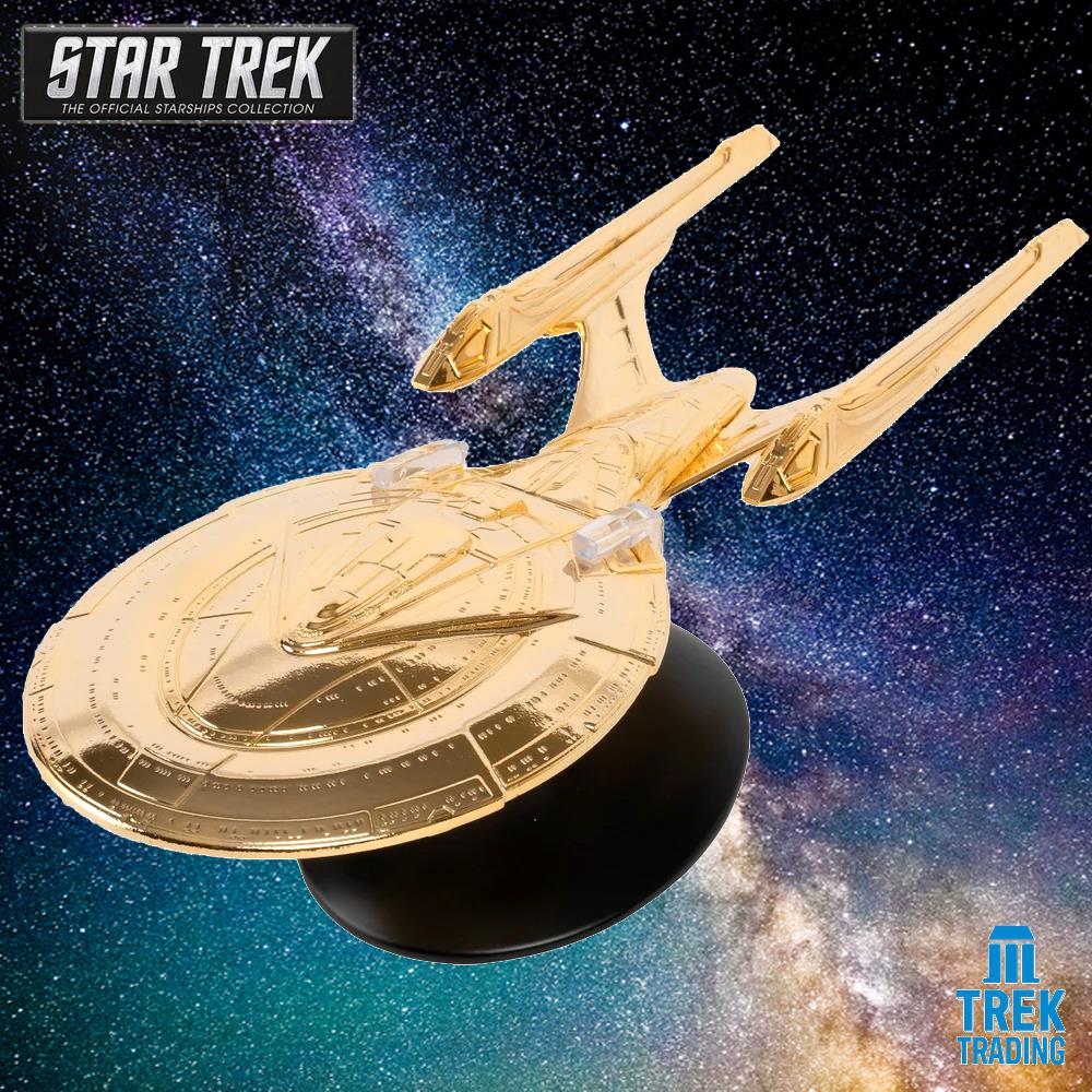 Star Trek Starships Collection - 23cm x 16cm XL Gold USS Enterprise NCC-1701-D - Special Issue - Image 2
