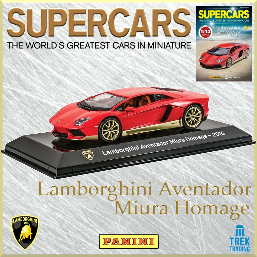 Supercars Collection 28 - Lamborghini Aventador Miura Homage 2016 with Magazine - Image 2