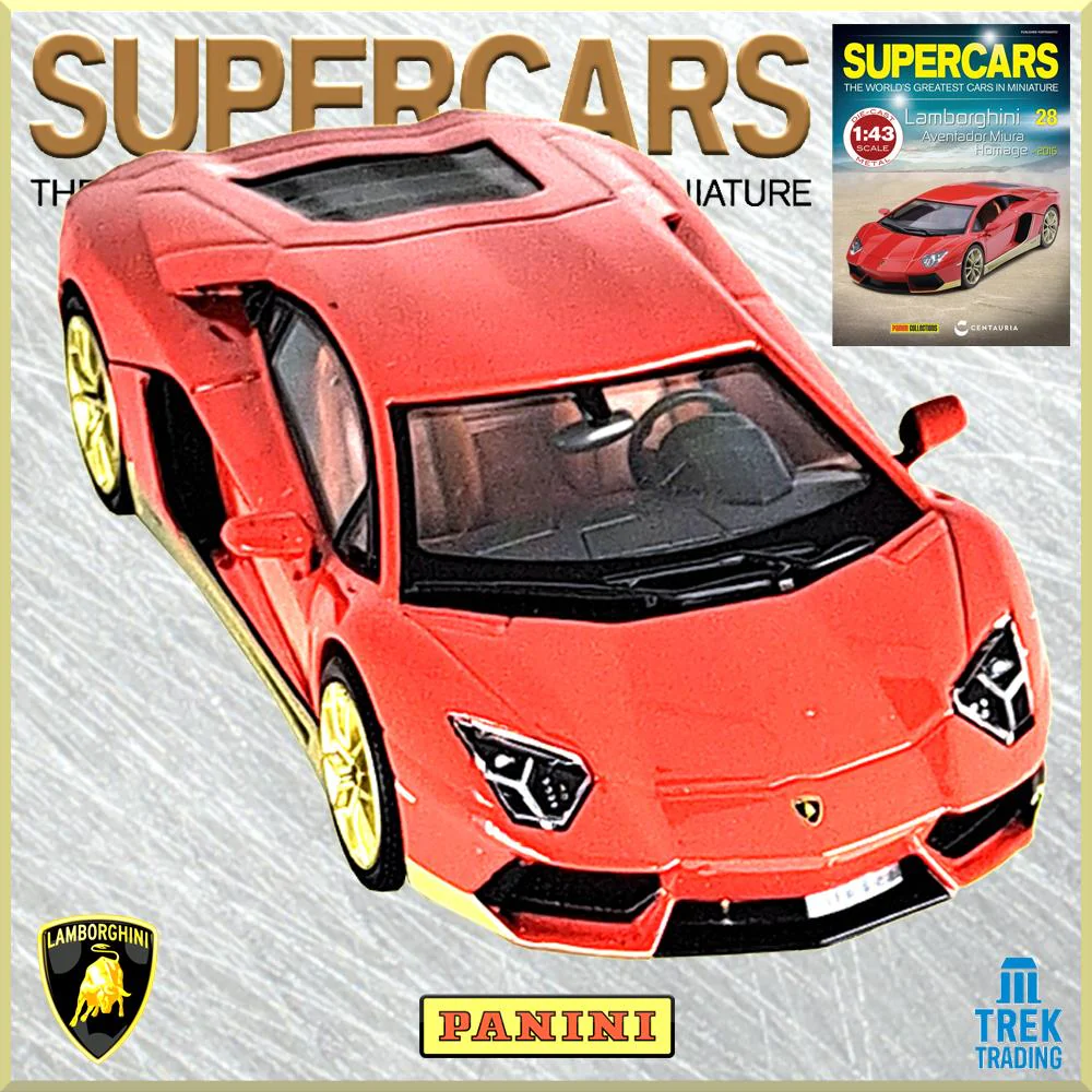 Supercars Collection 28 - Lamborghini Aventador Miura Homage 2016 with Magazine - Image 4
