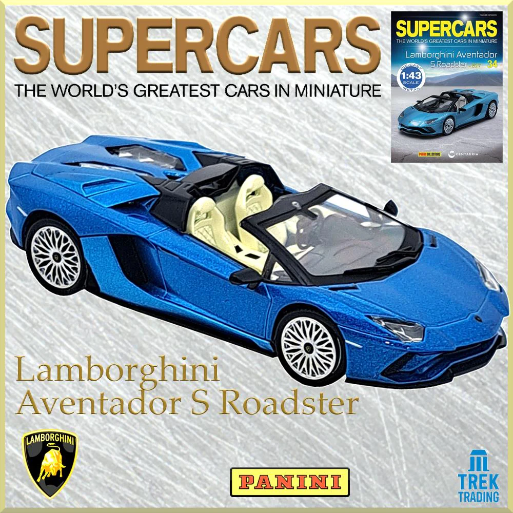 Supercars Collection 34 - Lamborghini Aventador S Roadster 2017 with Magazine - Image 2