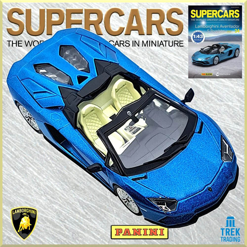 Supercars Collection 34 - Lamborghini Aventador S Roadster 2017 with Magazine - Image 4